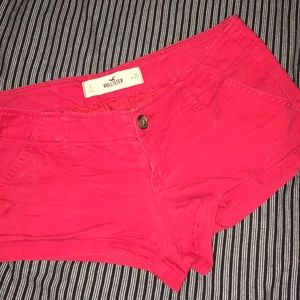 Red hollister shorts